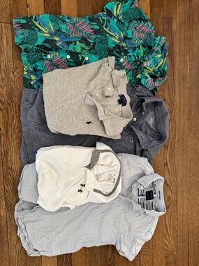 Lot of 5 boys short sleeve polo casual dress shirts Polo, vines, etc